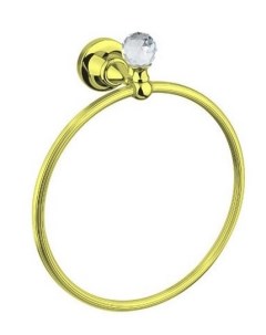 Полотенцедержатель кольцо Olimp золото с кристаллом Swarovski Cezares