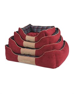 Лежак для животных с бортиками Highland красный 60х50x16см Великобритания Scruffs