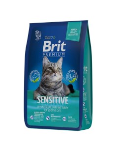 Premium Cat Adult Sensitive Корм сух ягненок индейка д кошек с чувств пищеварением 800г Brit*