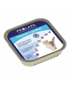 Влажный корм для кошек Premium паштет с рыбой 100 г Prolapa