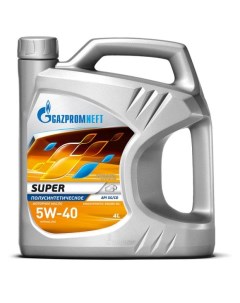Моторное масло Super 5W 40 полусинтетическое 4 л Gazpromneft