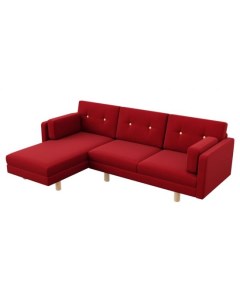 Угловой диван Ингвар 83 160 см Без пружин Мягкие Красный 240 Малогабаритные Arsko (андерсон)