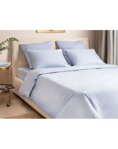 Комплект постельного белья Моноспейс сатин серо голубой Ecotex