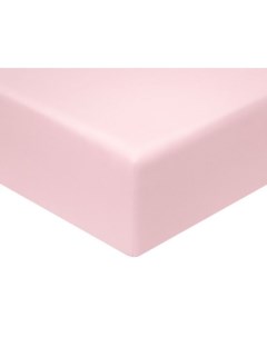 Простыня Моноспейс светло розовый на резинке На резинке Розовый Ecotex