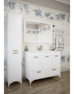 Мебель для ванной комнаты Ванесса 105 см напольная белая Sanflor