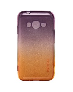 Чехол накладка для смартфона Samsung Galaxy J1 mini Prime силикон серый оранжевый 77739 Kst