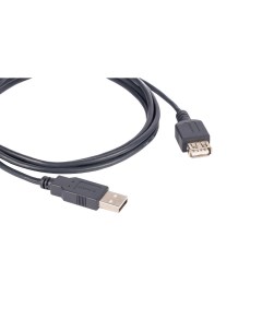 Кабель удлинитель USB 2 0 Am USB 2 0 Af экранированный 1 8м черный C USB AAE 6 96 02121006 Kramer