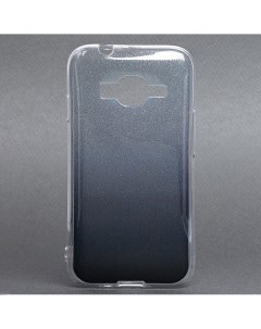 Чехол накладка для смартфона Samsung SM J106 Galaxy J1 mini Prime силикон черный серебристый Glamour