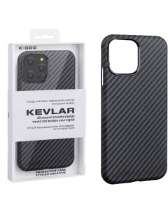 Чехол для iPhone 12 Pro Max Kevlar Black K-doo