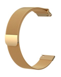 Универсальный металлический ремешок миланская петля 20 мм золотой Nobrand