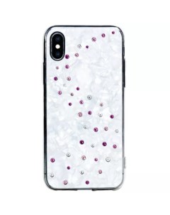 Чехол Milky Way Case для iPhone Xs Max белый Rose Sparkles Bling my thing