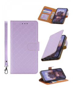 Чехол на Samsung S23 Kruche Flip Royal view фиолетовый книжка с карманом с ремешком