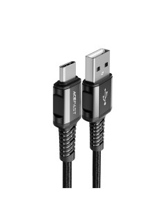 Кабель USB Type C C1 04 USB A to USB C aluminum 1 2 м черный Acefast