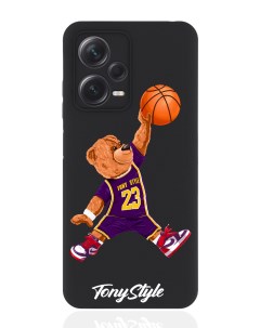 Чехол для Xiaomi Redmi Note 12 Pro Plus 5G баскетболист с мячом черный Tony style