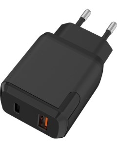 Сетевое зарядное устройство 1 USB 1 USB Type C 3 A WCRPD18W04 black Tfn