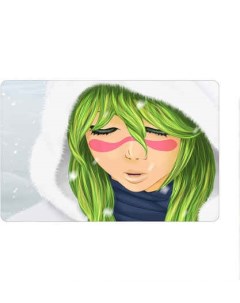 Игровой коврик для мыши Аниме Девочка с зелеными волосами Coolpodarok