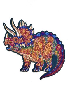Деревянный пазл Динозавр Тираннозавр Т Рекс 19х19 см 84 детали Dreamful