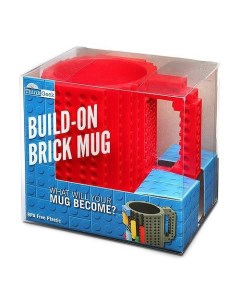Кружка Build on Brick Mug Конструктор с деталями красная MUG1 Lele