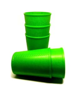 Стаканы для настольных игр пластиковые 5 шт цвет зеленый Pandora box studio