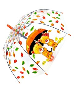 Зонт детский прозрачный купол мишки Nobrand