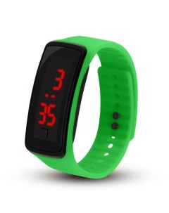Часы наручные электронные Блик ремешок силикон циферблат 5 х 2 см зеленые Nobrand