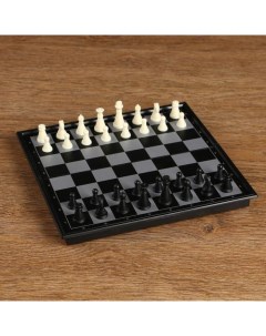 Набор игр 3 в 1 Классика шахматы шашки нарды магнитная доска 20х20 см 551983 Кнр