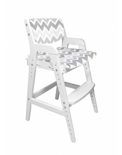 Детский растущий стул Вуди с подушками цвет Белый Зигзаг PVD0020 38 попугаев