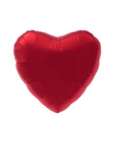 Шар фольгированный 30 сердце цвет красный Agura