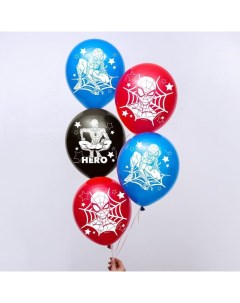 Воздушные шары Super hero Человек паук набор 5 шт 12 дюйм Marvel
