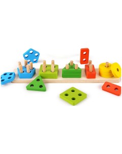 Игрушка деревянная развивающая Сортер геометрические формы большой Lats lats