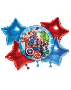 Набор фольгированных шаров Команда Avengers Мстители Marvel