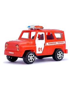 Машина 732 Пожарная охрана с открывающимися дверьми пластик Кнр