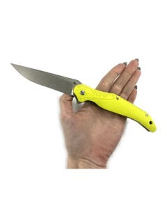 Складной нож Пифон 02 сталь 9Cr18MoV рукоять G10 yellow Reptilian