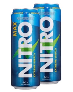 MAX Energy Энергетический напиток Женьшень Гуарана Л Карнитин 2х0 45л Nitro