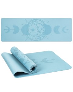 Коврик для йоги Луна light blue 183 см 6 мм Sangh