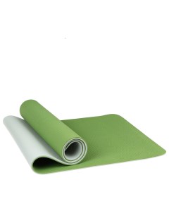 Коврик для йоги двухцветный green gray 183 см 8 мм Sangh