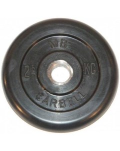 Диск для штанги Стандарт 25 кг 26 мм черный Mb barbell