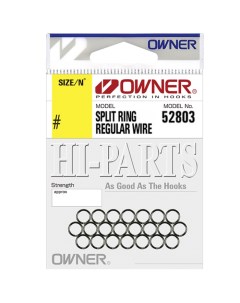 Кольца заводные Owner SPLIT RING REGULAR WIRE 52803 01 20 шт G2