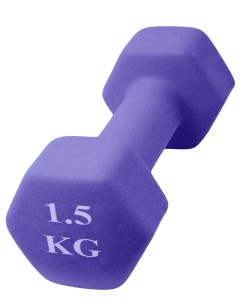 Шестиугольная гантель 1 5 кг фиолетовые Urm