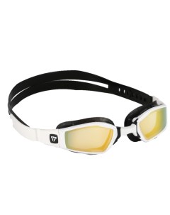 Очки для плавания Ninja Phelps линзы золотые зеркальные титаниум цвет white black Aqua sphere