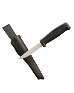 Нож туристический Урал клинок 9 5см черный ножны пластик Sima-land