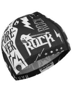 Шапочка для плавания детская тканевая Rock and Roll цвет чёрный обхват 46 52 см Nobrand