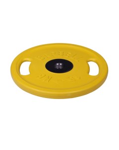 Диск для штанги Стандарт 15 кг 51 мм желтый Mb barbell