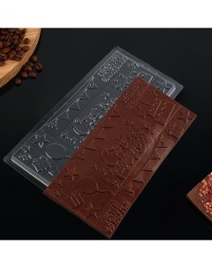 Форма для шоколада С Днём Рождения 22 х 11 см Konfinetta