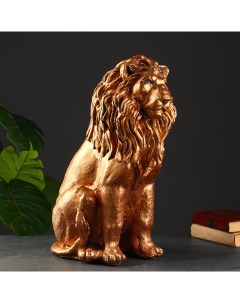 Фигура Лев сидящий бронза 40х25х56см Хорошие сувениры