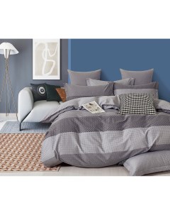Комплект постельного белья Contemporary grey семейный сатин 70 x 70 серый Guten morgen