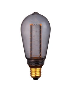 Лампа светодиодная LED VEIN ST64 4W 150Lm E27 2000K Smoky Hiper