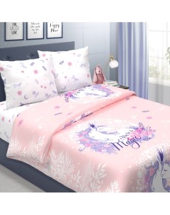 Постельное белье Дай Поспать 1 5 спальный Единорог розовый Традиция