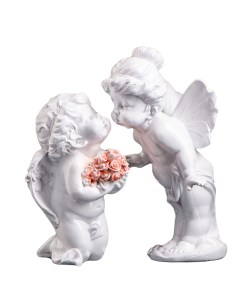 Фигура Ангелы целуются набор из 2шт 15х27х26см Хорошие сувениры