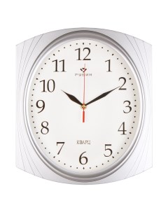 Часы прямоугольные 27 5х31 5 см корпус серебряный Классика Рубин